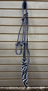 Oxbow Nylon Rope Halter with Lead - Striped Colors