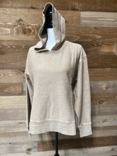 Load image into Gallery viewer, Women&#39;s Mocha Hooded Cord Pullover
