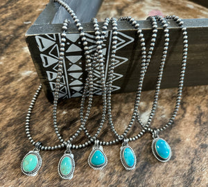 18" Turquoise Drop Necklace