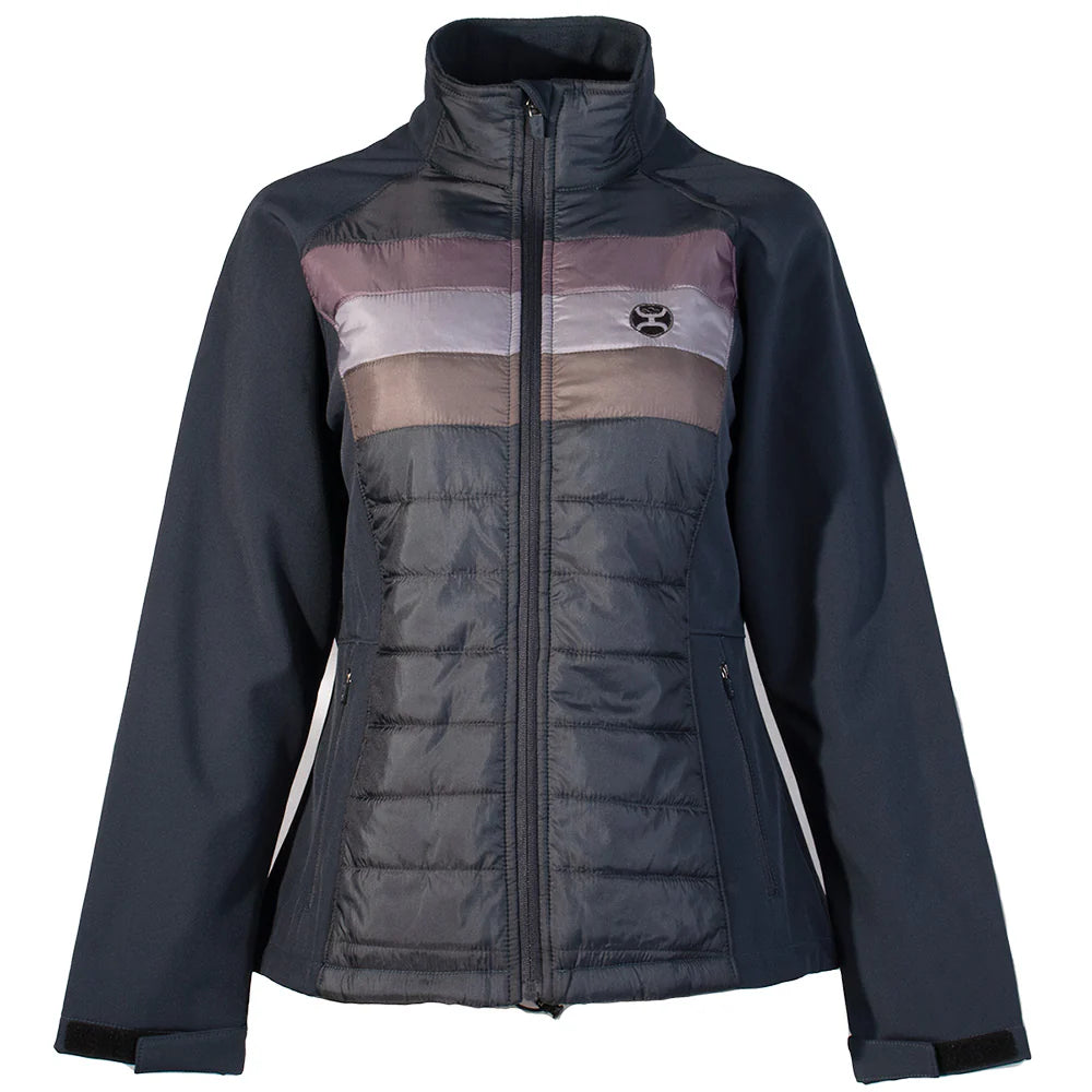 Hooey Women's Navy w/ Stripes Softshell Jacket