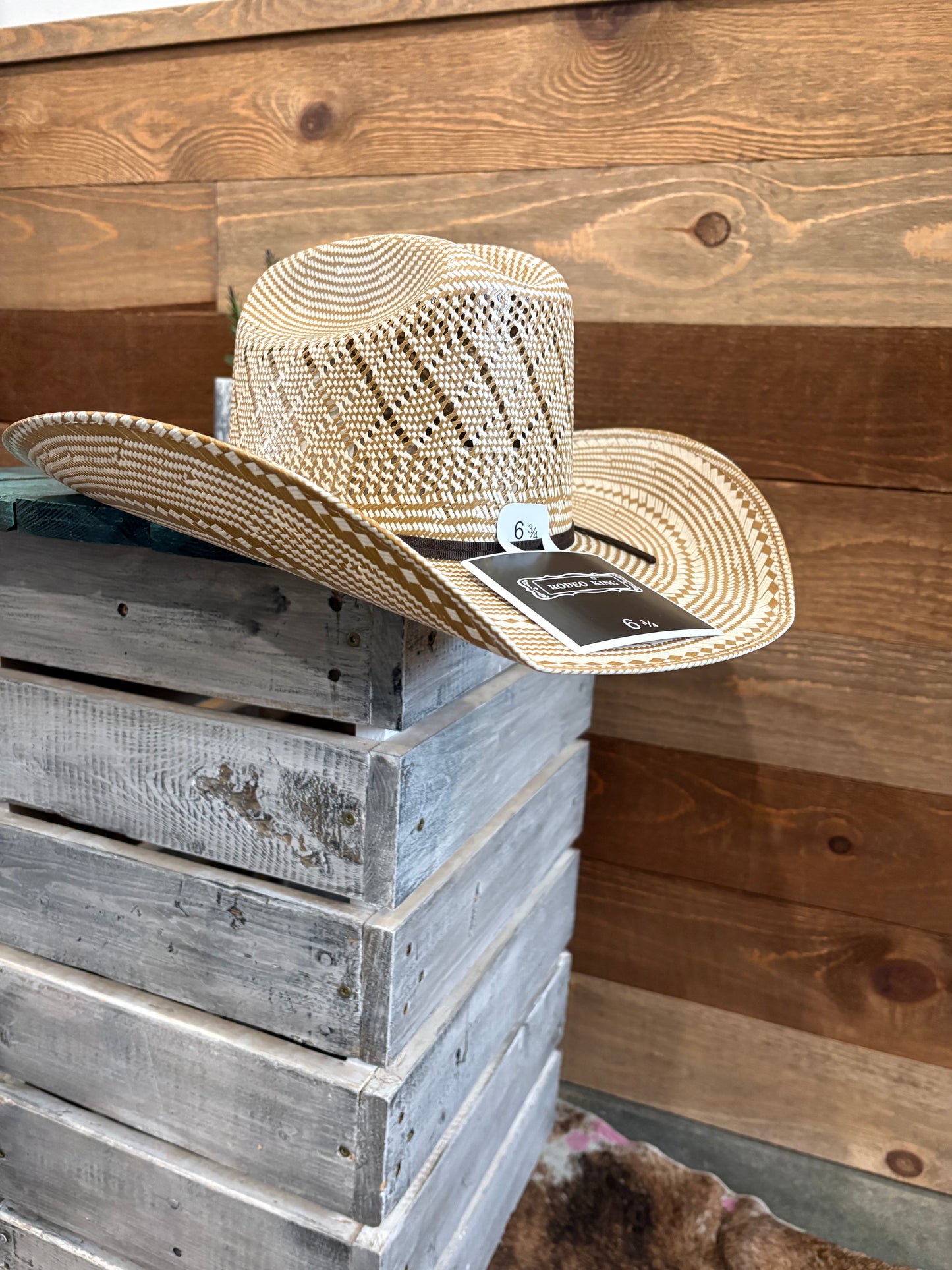 Rodeo King Dusty Straw Hat - 4 1/4 Brim