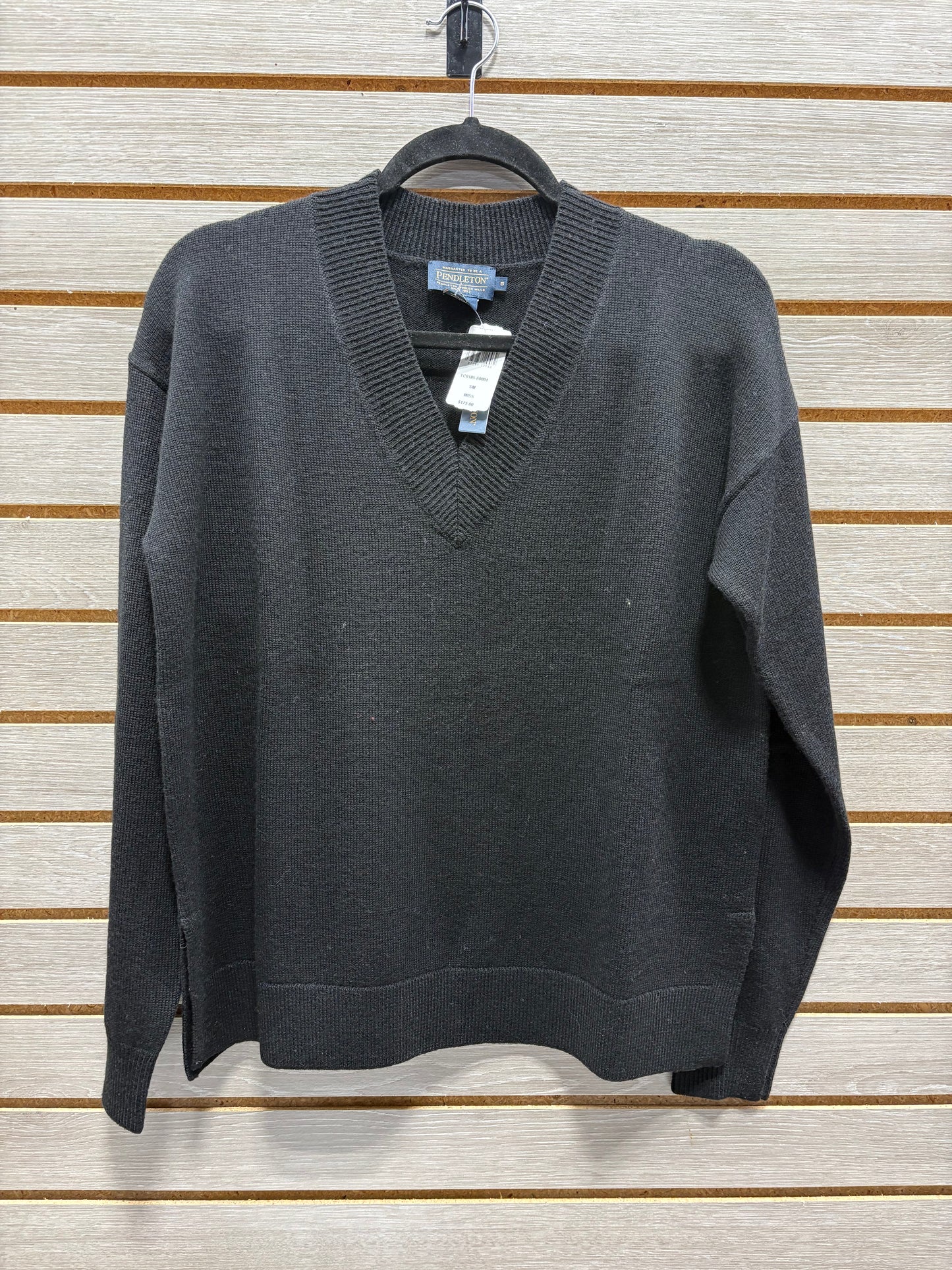 Pendleton Women's Black Merino V-neck Sweater