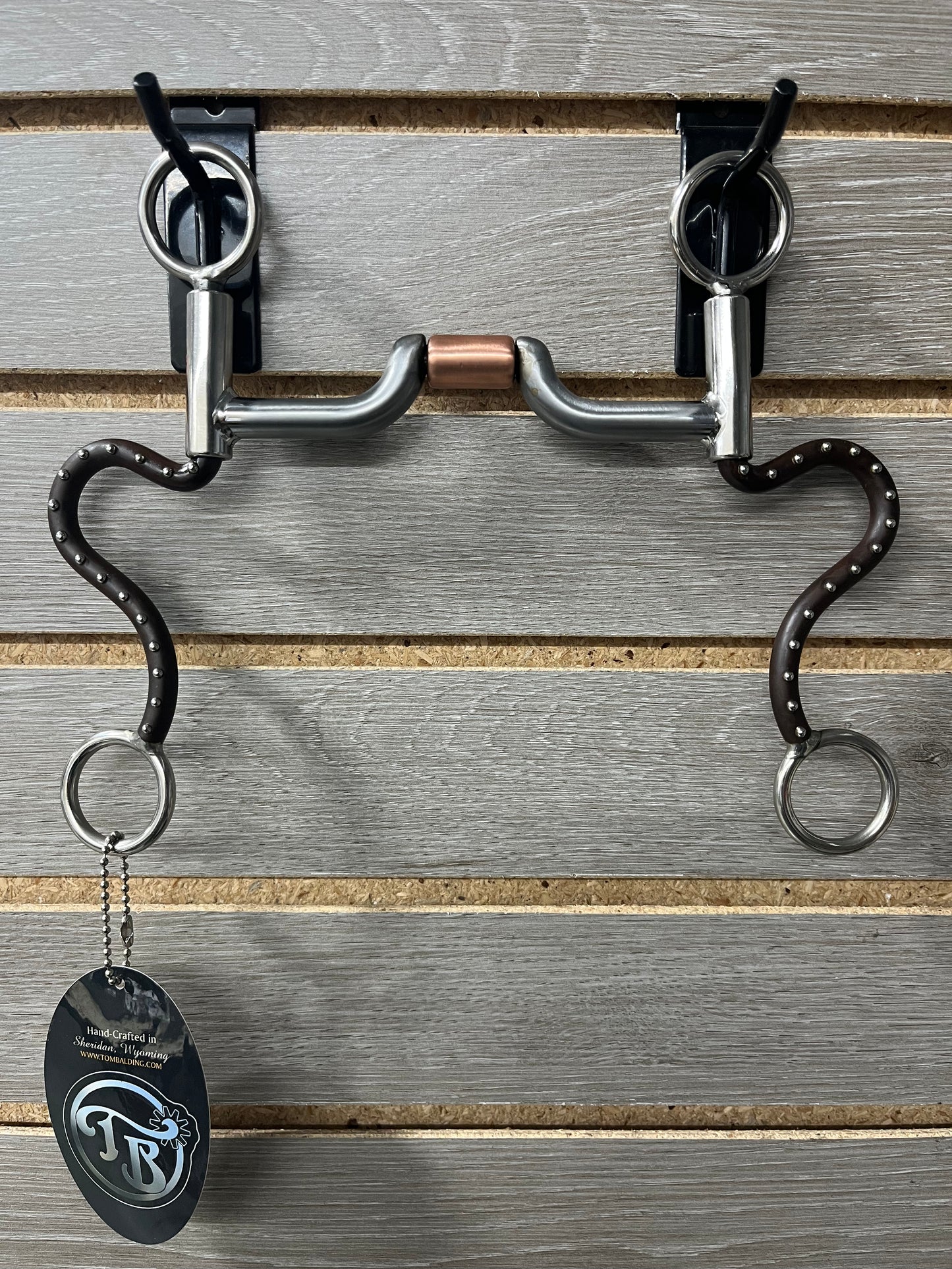 Medium S Low Hinge Port Brown Shank with Dots by Tom Balding