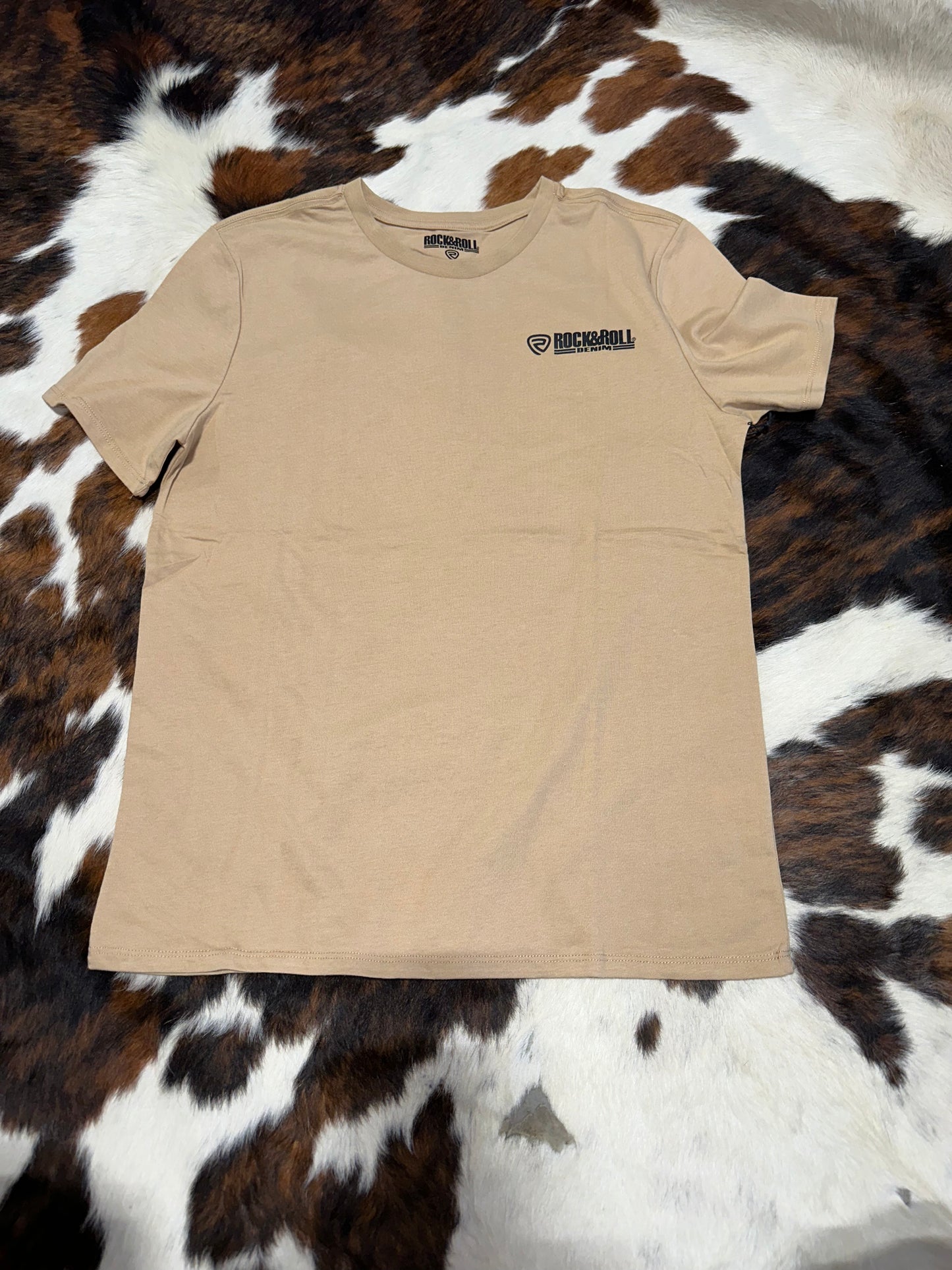 Rock & Roll Men's Tan Bronc Rider Graphic T-Shirt