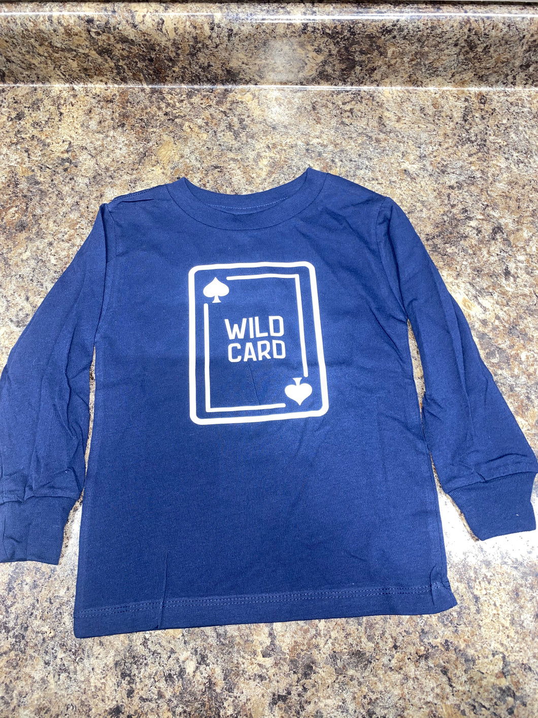 STW Boy's Toddler Navy Wild Card Long Sleeve T-Shirt