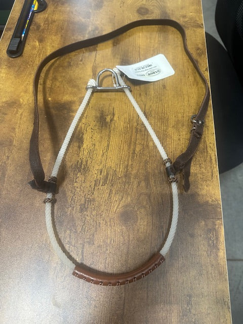 Oxbow Premium Single Rope Noseband w/ Short Leather