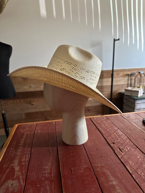Rodeo King HD Bangora Natural Straw Hat - 4 1/2 Brim
