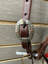 Load image into Gallery viewer, Jerry Beagley Hot Oil Sliding One Ear Headstall with Deluxe Buckles
