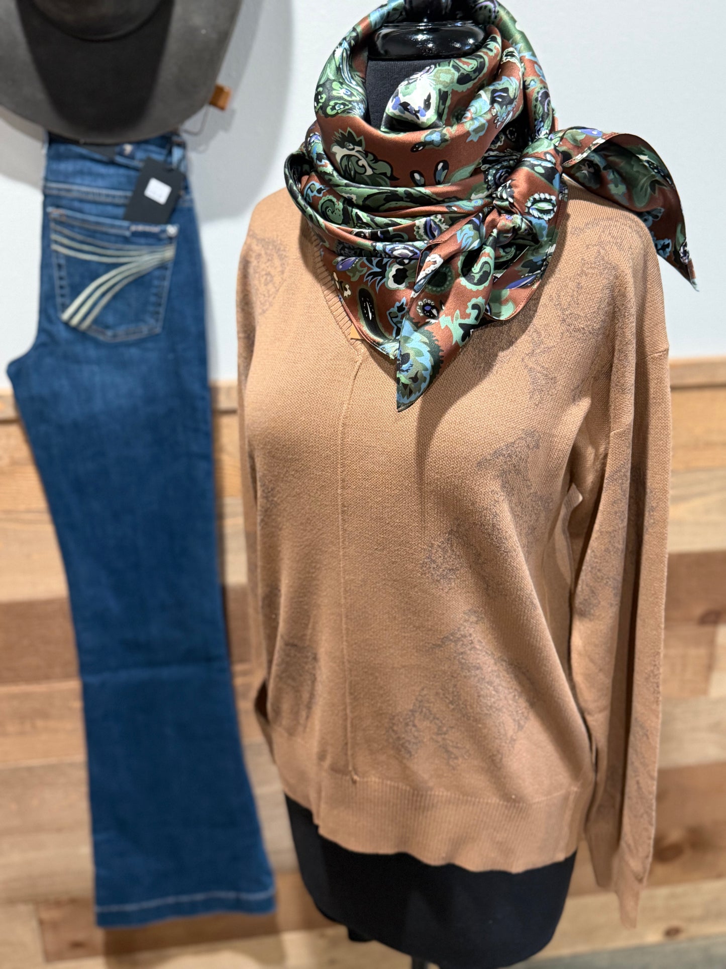 RCC Women's Brown Saddle Up Sweater