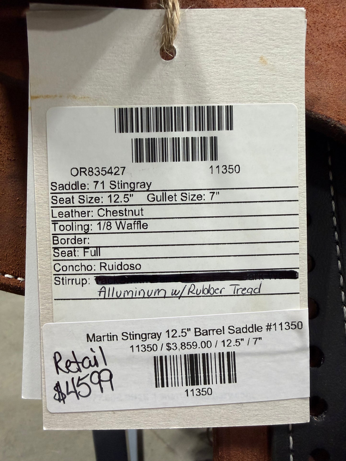 Martin Stingray 12.5" Barrel Saddle #11350