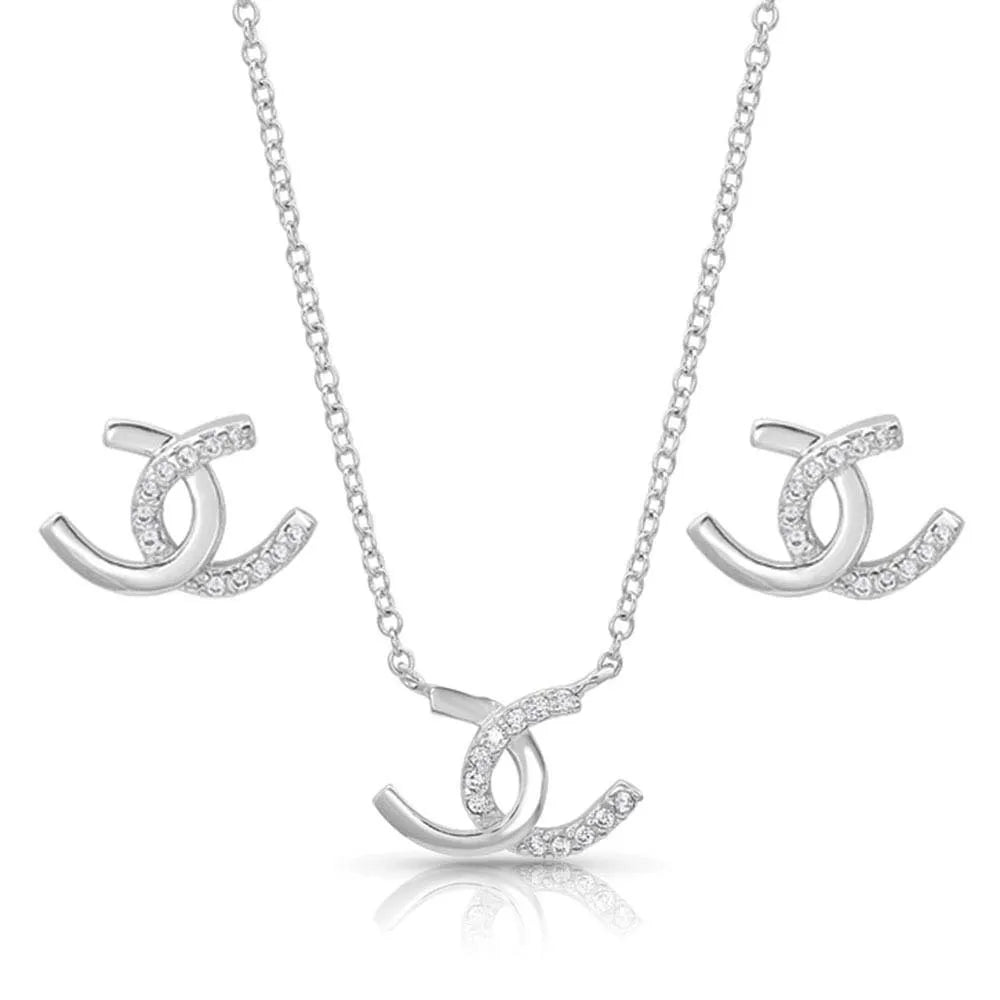 Montana Silversmiths Horseshoe Happiness Jewelry Set