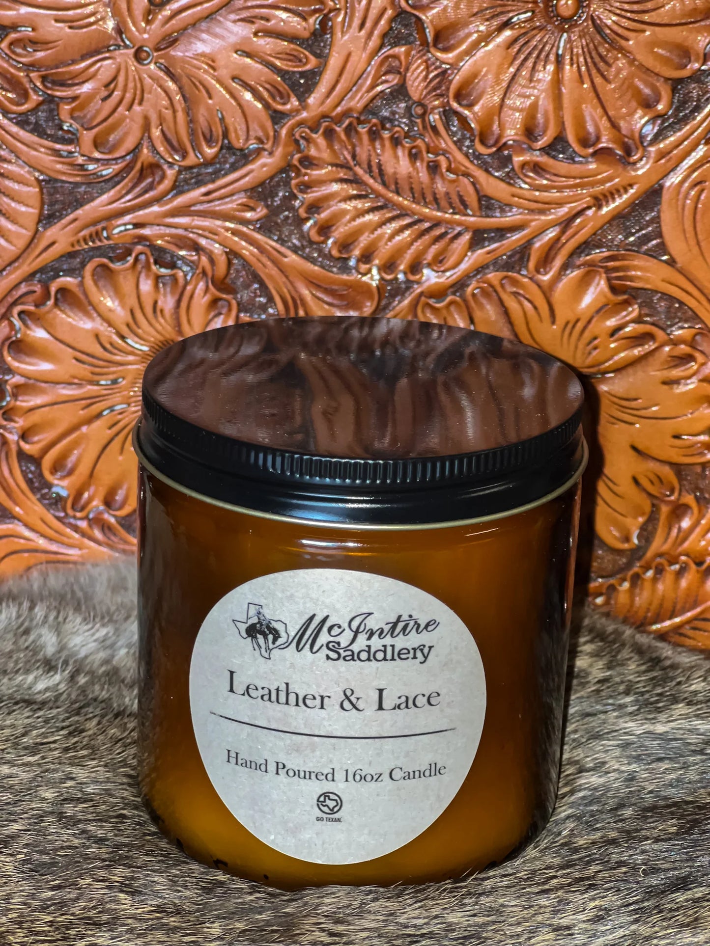 McIntire 8oz Candle - Leather & Lace