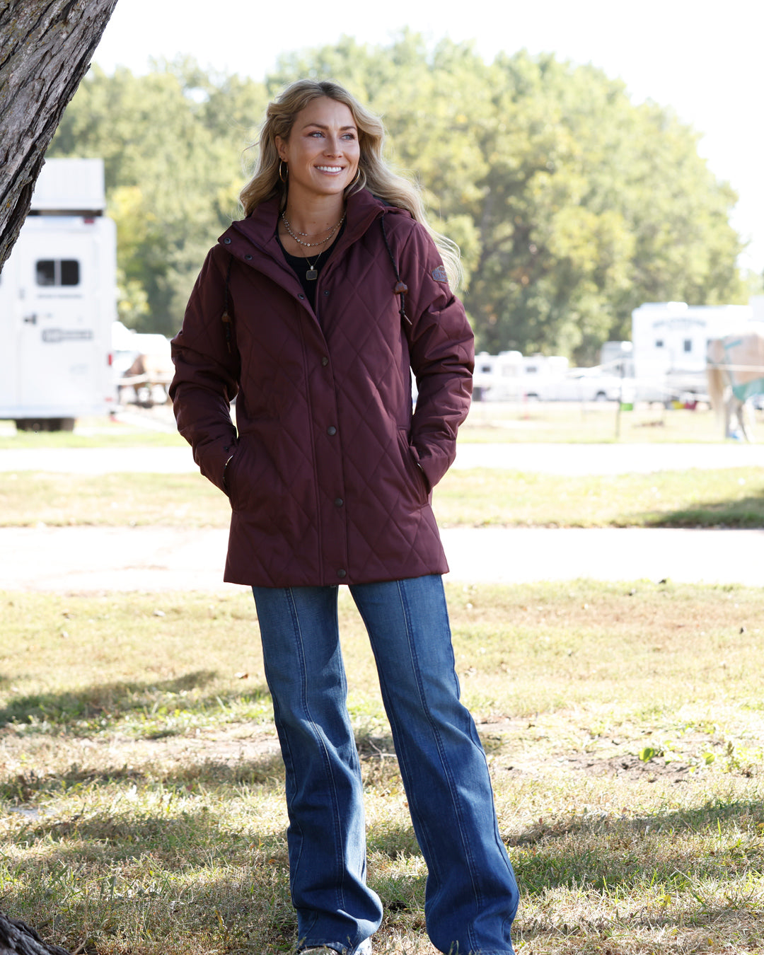 Cinch Women's Purple Quilted Barncoat OW26