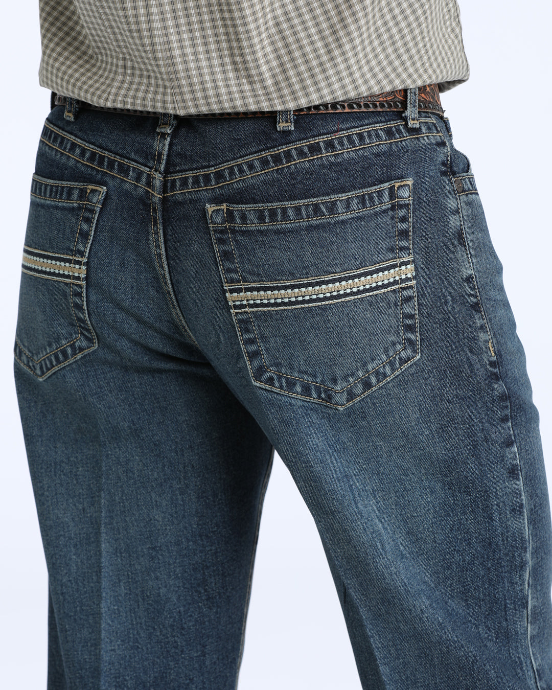 Cinch Men's Dark Wash Khaki Pocket White Label Jean