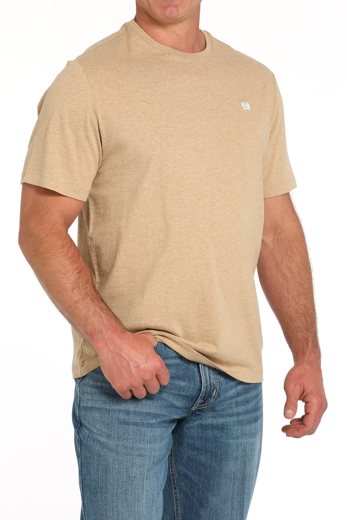 Cinch Men's Solid Heather Khaki T-Shirt