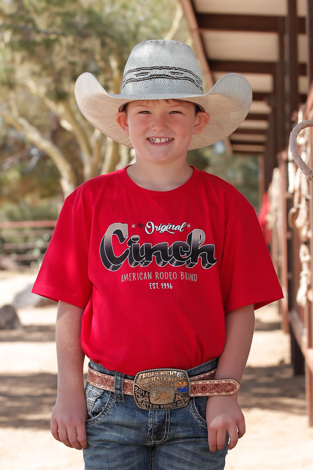 Cinch Boy's Red American Rodeo T-Shirt