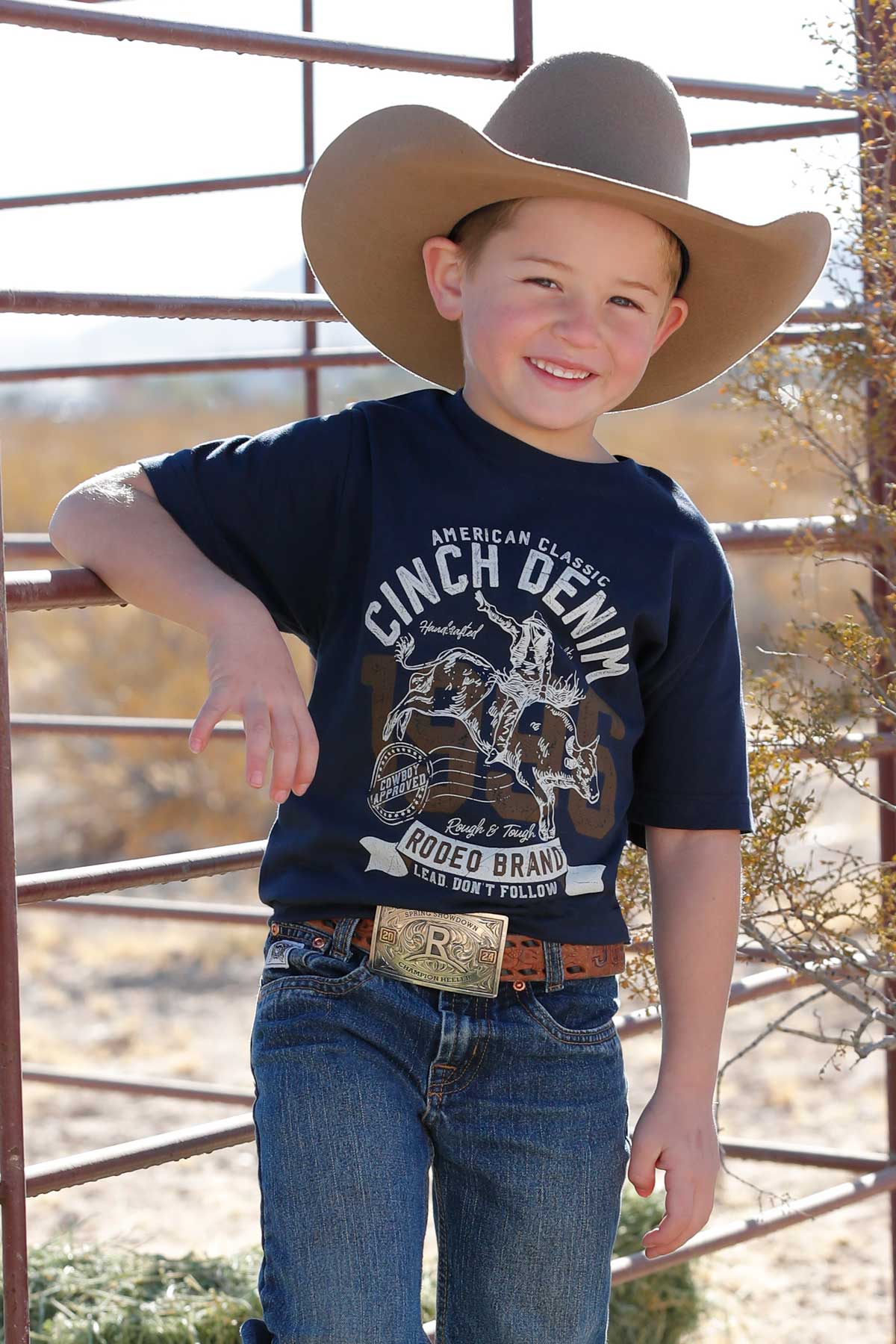 Cinch Boy's Navy Rough & Tough T-Shirt