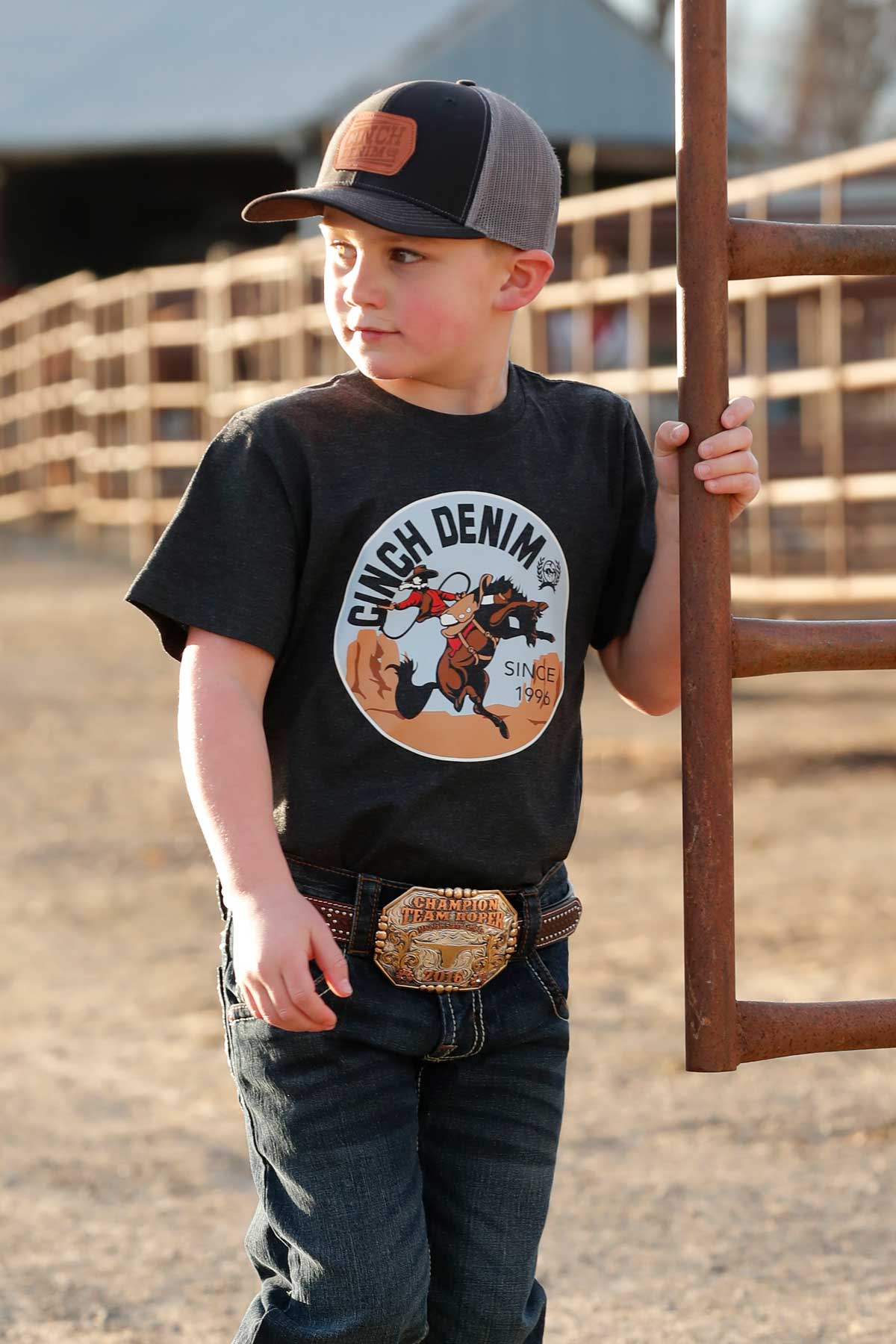 Cinch Boy's Charcoal Desert Bronc T-Shirt