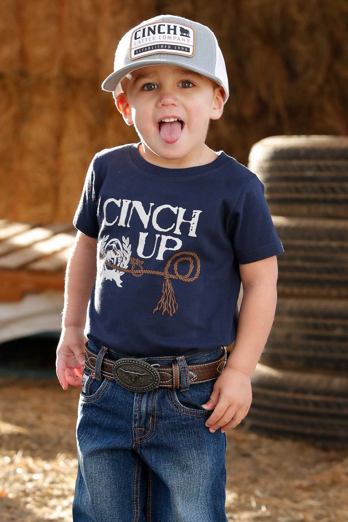 Cinch Boy's Infant Navy Cinch Up T-Shirt