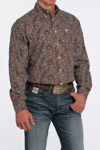 Cinch Men's Brown Paisley Western Shirt