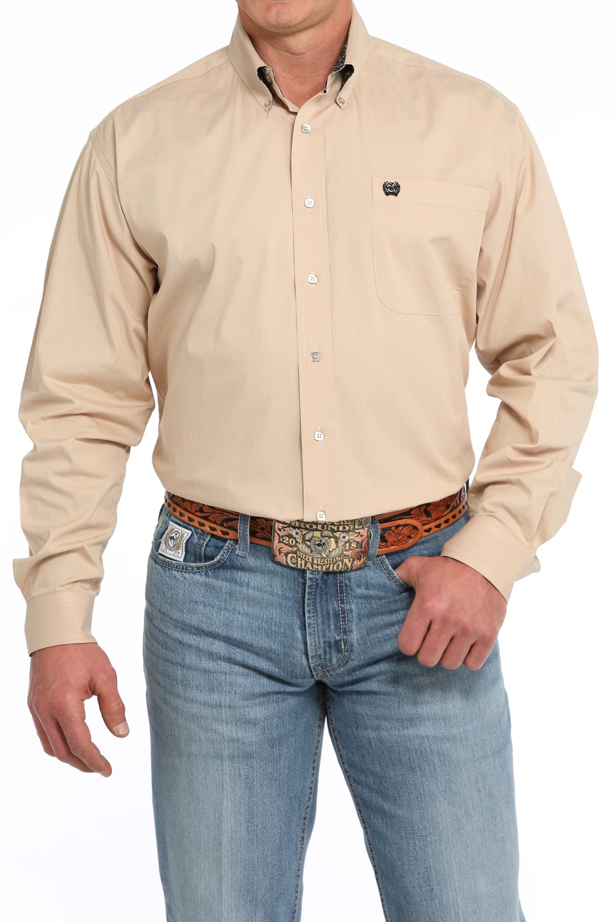 Cinch Men's Gold MircoStripe Western Shirt – Leanin' Pole Arena
