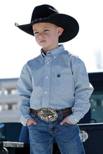 Load image into Gallery viewer, Cinch Boy&#39;s Blue &amp; Black Checkered Western Shirt
