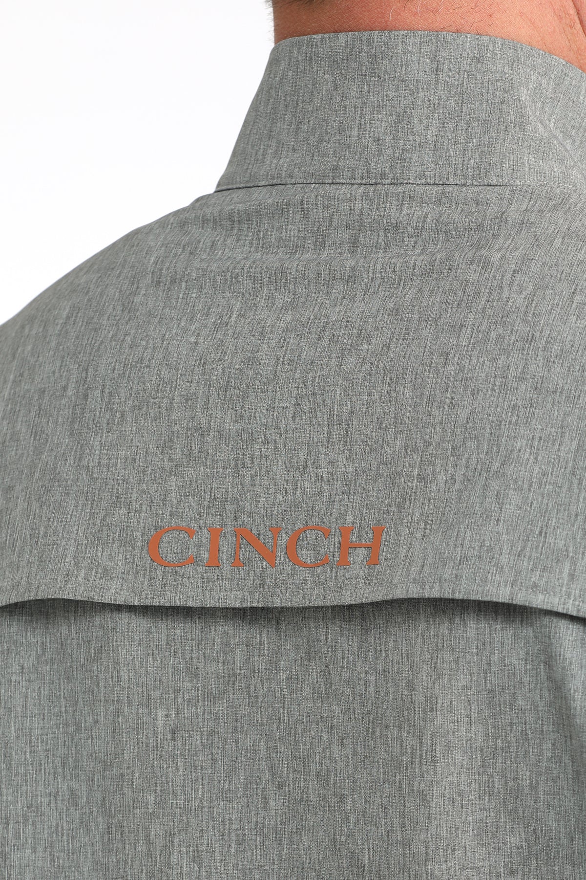 Cinch Men's Grey 1/2 Zip Pullover Windbreaker