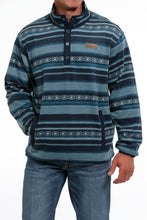 Load image into Gallery viewer, Cinch Men&#39;s Teal Quarter Button Pullover
