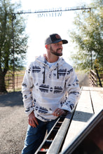 Load image into Gallery viewer, Cinch Men&#39;s White Fleece Quarter Button Hooded Pullover
