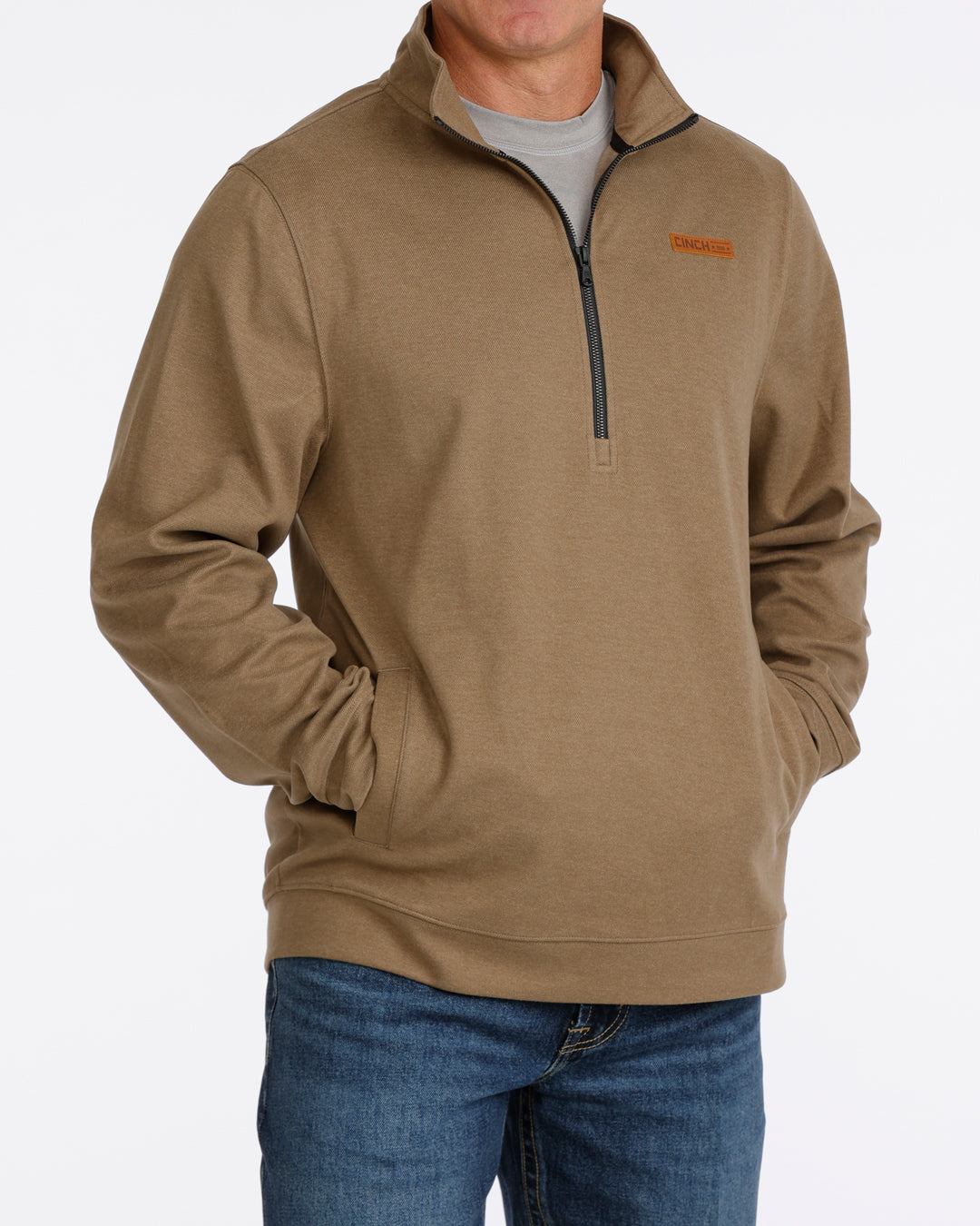 Cinch Men's Brown 1/2 Zip Pullover