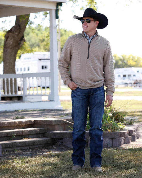 Cinch Men's 1/2 Zip Pullover Stone