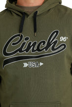 Load image into Gallery viewer, Cinch Men&#39;s Olive Embroidered Hoodie
