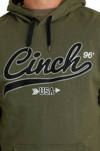 Cinch Men's Olive Embroidered Hoodie