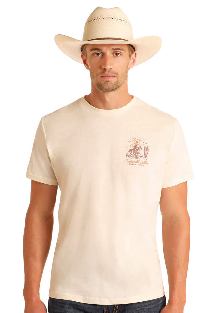 Panhandle Men's Cream Keepin' It Western T-Shirt