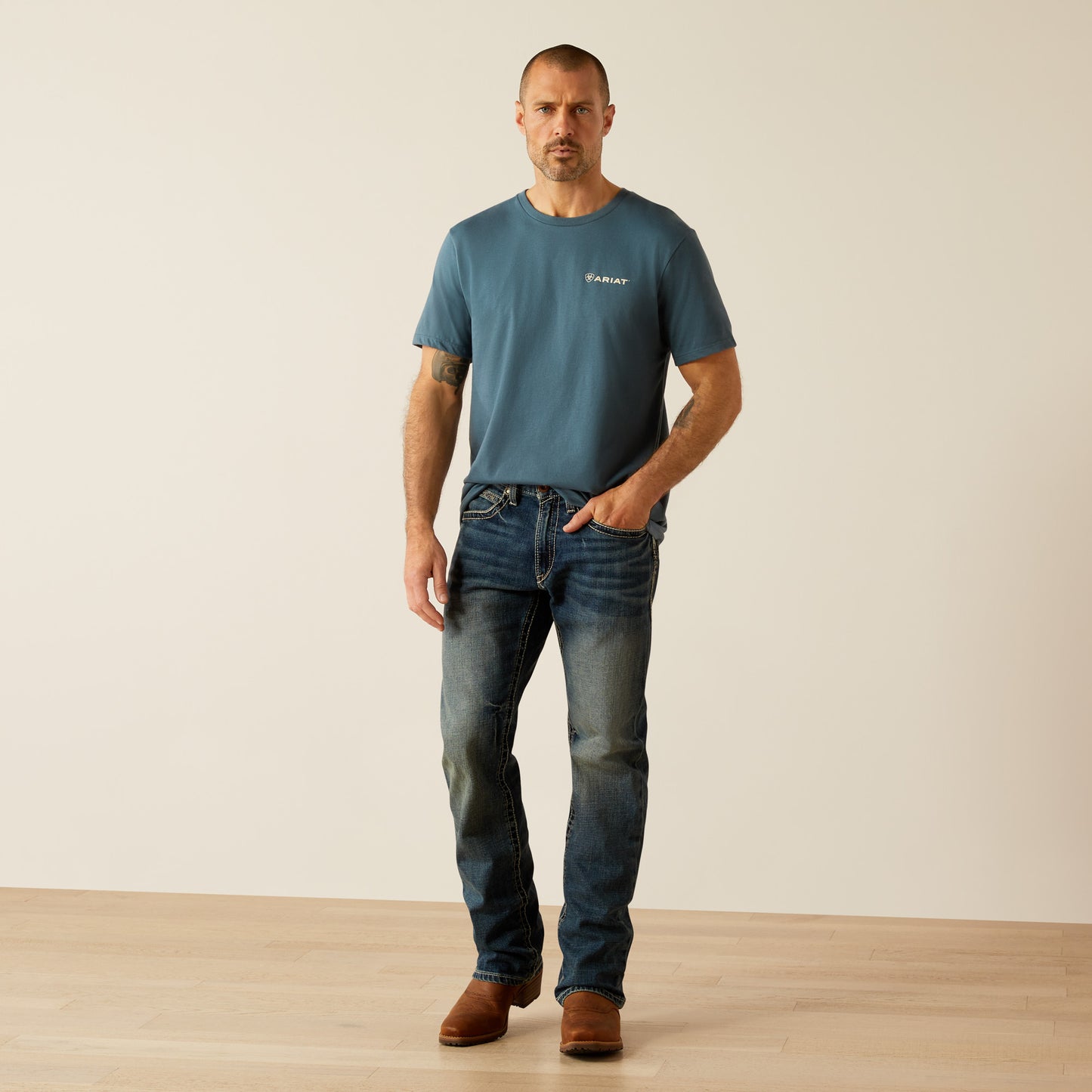 Ariat Men's Lagoon Green/Teal SW Hexa Deca T-Shirt