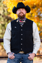 Load image into Gallery viewer, Wyoming Traders Men&#39;s Black Wool Vest
