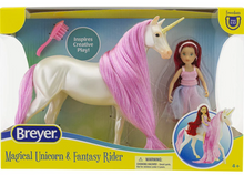 Load image into Gallery viewer, Breyer Freedom Series &quot;Unicorn And Rider Set | Sky &amp; Meadow&quot;

