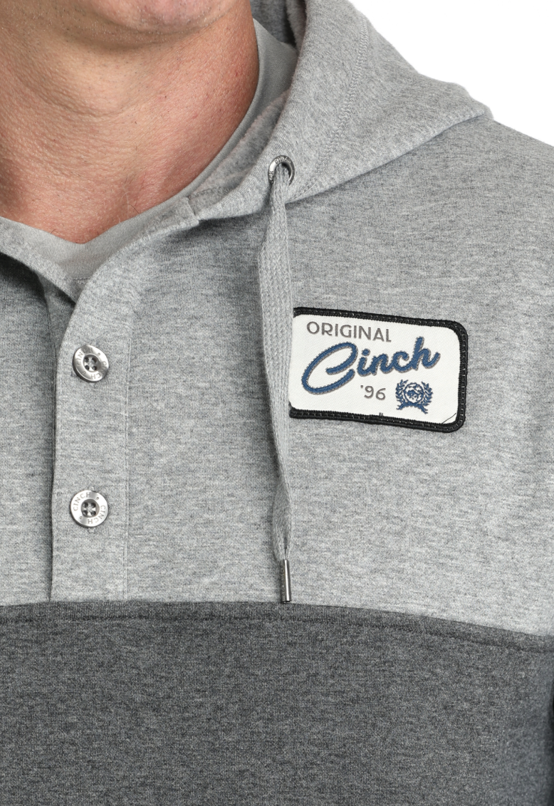 Cinch Men's Grey Color Block Hoodie