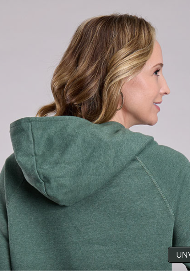 Stetson Women's Green Heather Embroidered Hoodie