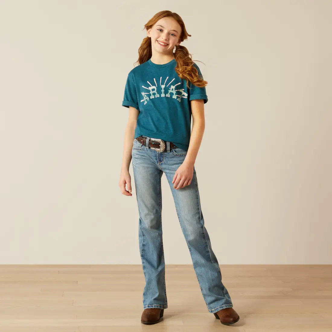 Ariat Girl’s Heather Deep Sea Sunrise T-Shirt Girl’s T-Shirt