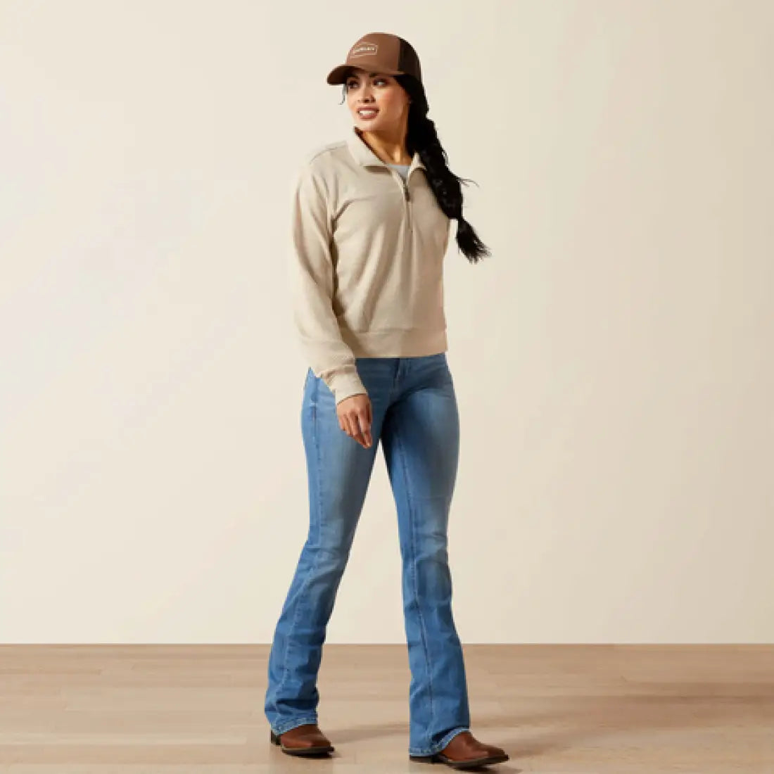 Ariat Women’s Oatmeal Heather High Noon 1/2 Zip Pullover Women’s Pullover