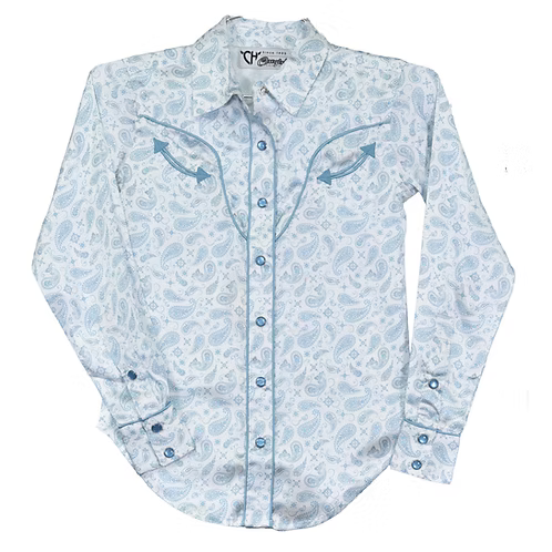 Cowgirl Hardware Girl's Bandana Paisley Western Shirt