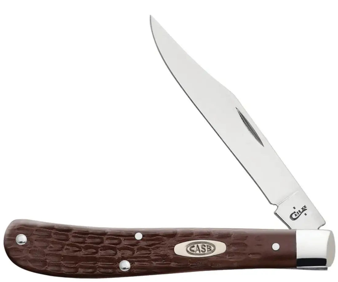 Case Brown Synthetic Standard Jig Slimline Trapper Knife Knife
