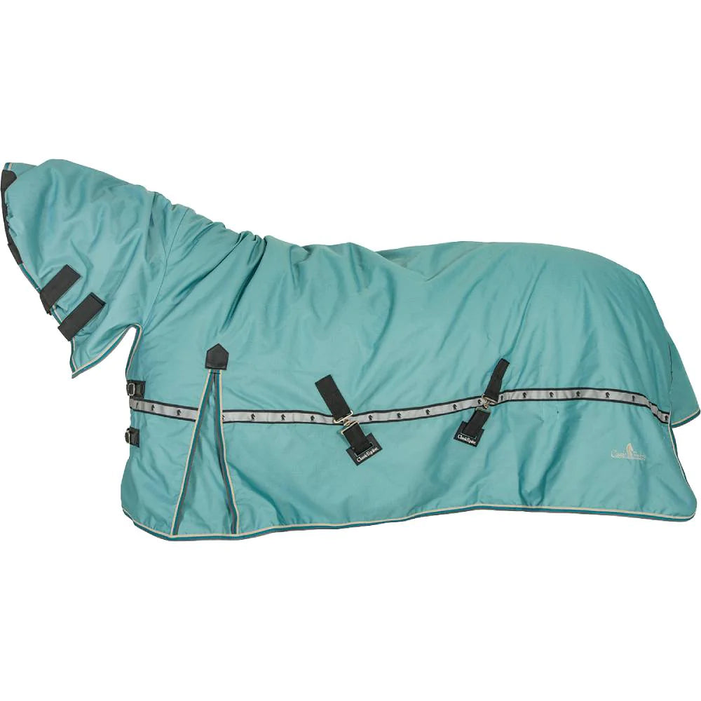 Turquoise Classic Equine 10K Cross Trainer Winter Blanket - Hooded
