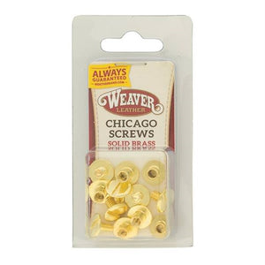 Weaver Chicago Screw Handy Pack - Solid Brass, Plain