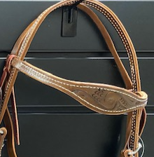HR Doubled & Stitched Scalloped Browband Headstall with Quick Change Ends