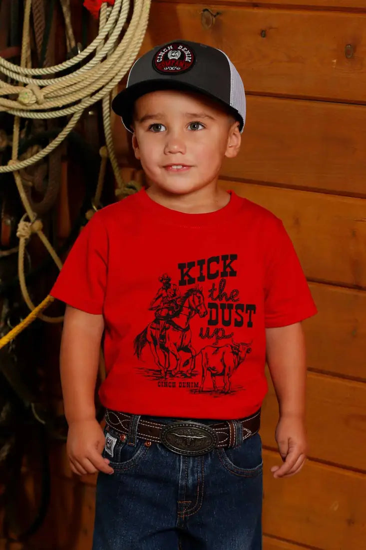 Cinch Boy’s Toddler Red Kick The Dust Up T-Shirt Boy’s Toddler Top