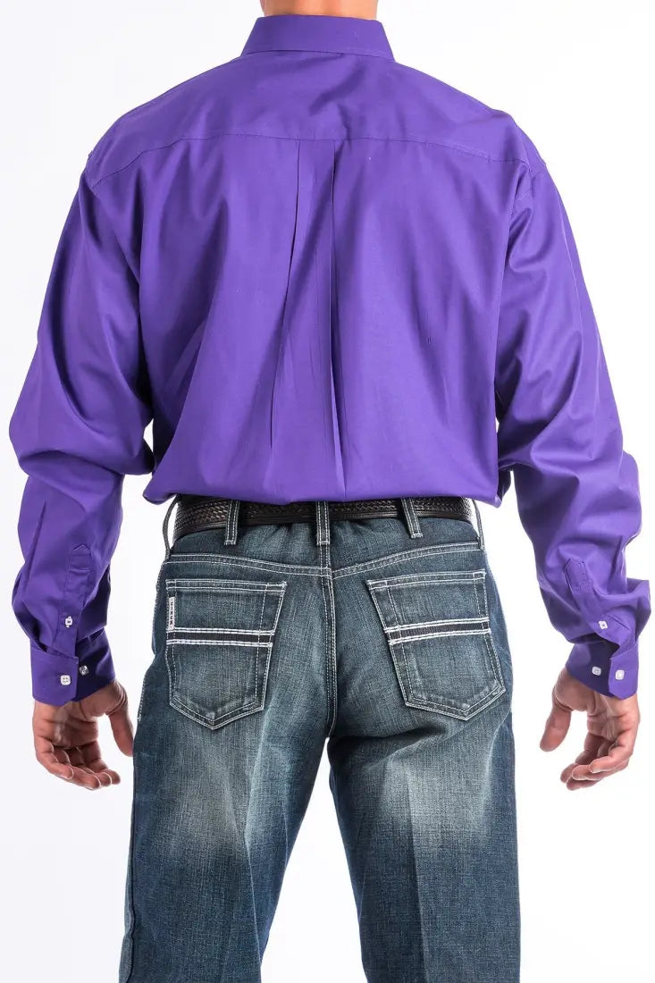 Cinch Men’s Big & Tall Solid Purple Western Shirt XXXLarge Men’s Extended Sizes