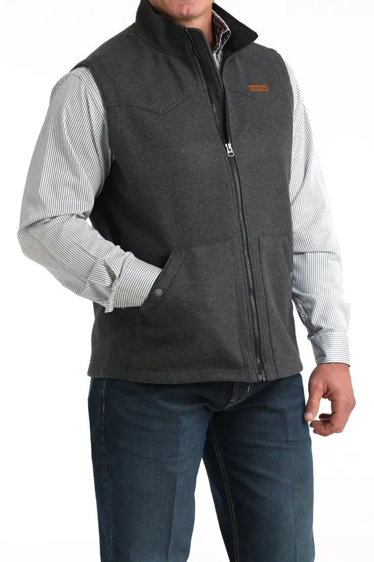 Cinch Men’s Charcoal Brushed Knit Vest Men’s Vest