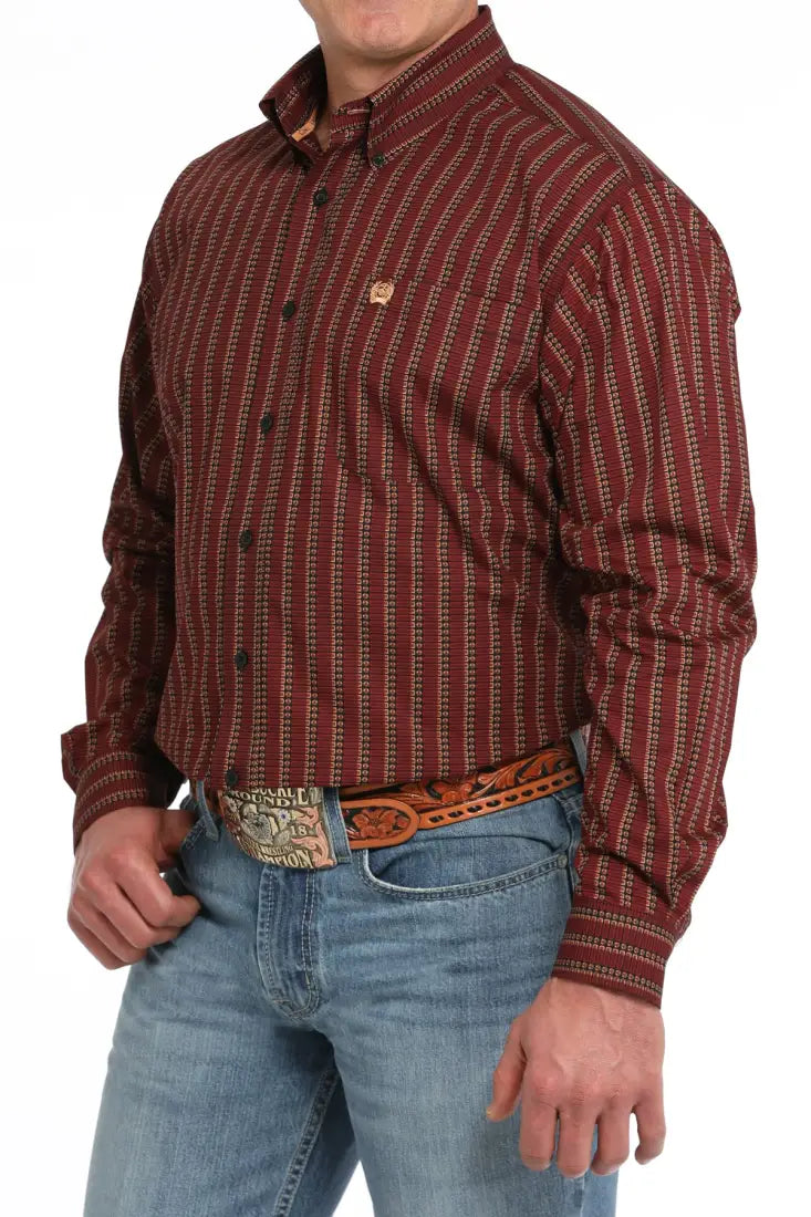 Cinch Men’s Red Shotgun Shell Western Shirt Men’s Western
